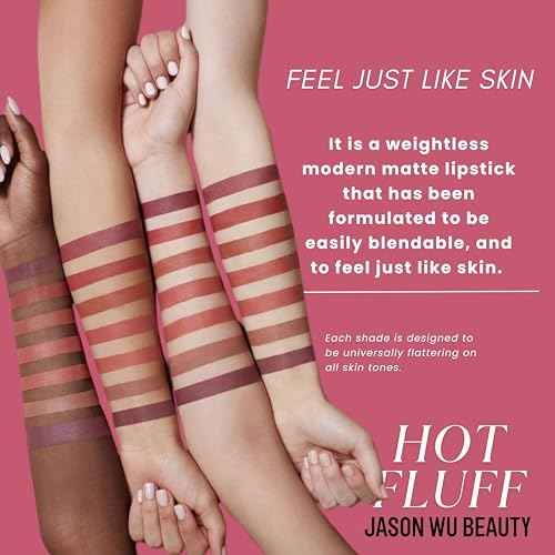 Jason Wu Beauty Hot Fluff Modern Matte Lipstick - 3-in-1 Lipstick, Blush, Shadow, 3.8g 0.134oz (Souffle, 3.8g)