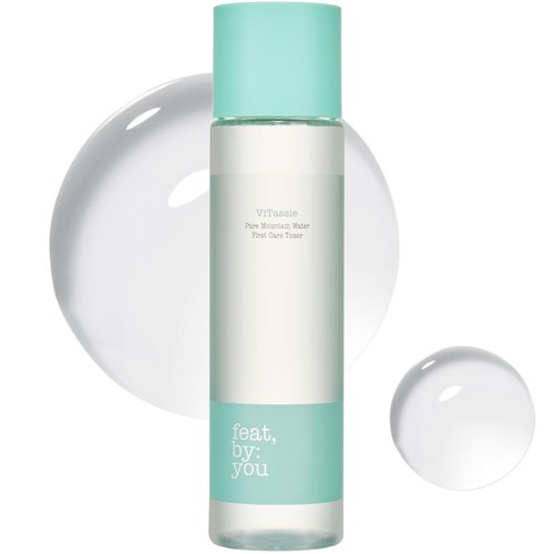 Feat By You ViTassie Pure Mountain Water First Care Toner - (5.41 FL OZ) Hydrating Toner for Face with Vitamin C & Hyaluronic Acid, Korean Skin Care Pore Minimizer Facial Toner, Vegan, Made in Korea