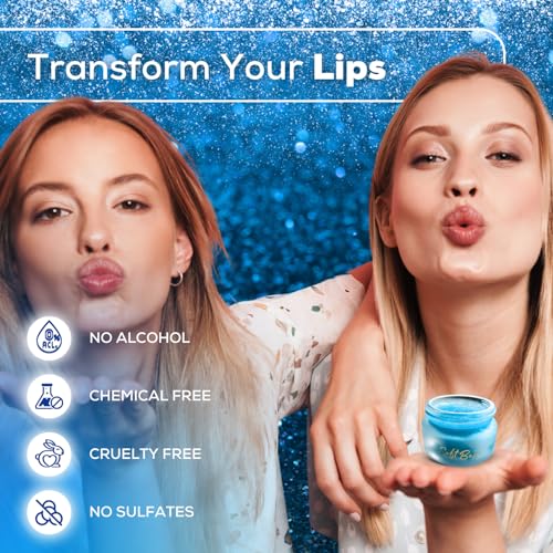 SoftBeso by AlignerOff Sugar Lip Scrub ? Blueberry Lip Exfoliator & Moisturizer for Dry, Chapped Lips ? Hydrating Sugar Scrub for Smooth Lips ? For Men & Women ? Ideal for Gifting