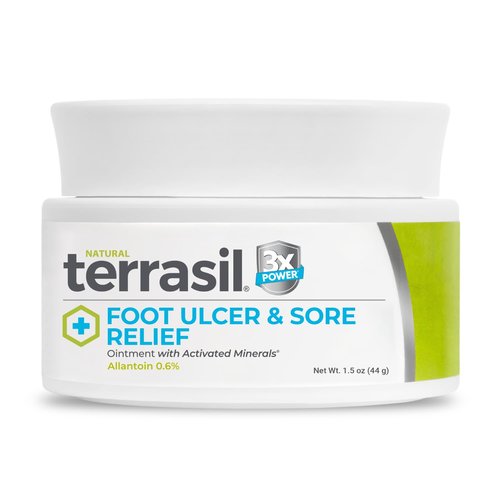 terrasil Foot Ulcer Cream & Sore Relief, Natural Relief & Fast Soothing Treatment, Healing Cream for Leg Ulcers & Sores. 3X Action (1.5 oz)