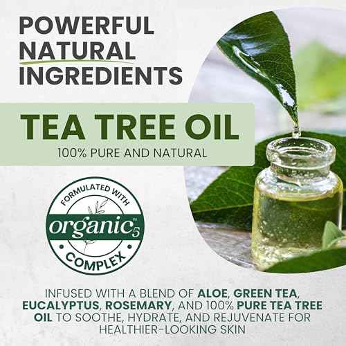 Tea Tree Body Wash MaxTherapy, Itchy Skin Relief, Tea Tree Oil Soap, Soothes Jock Itch, Athlete's Foot, Ringworm, Eczema, Psoriasis & Sensitive Skin, Men & Women, 16 fl oz, Original Edition