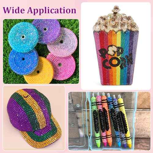 24000Pcs Resin Rhinestones for Crafting with Tweezers, Multicolor 3mm Bedazzling Crystal with 3Pcs 10ml B7000 Jewelry Glue for DIY Crafts Clothing Tumblers Shoes Fabric Nail Art