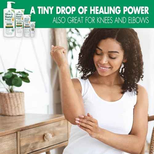 Miracle Hand Repair Cream for Dry Cracked Hands (8 oz & 1 oz) Best Healing Hand Cream with 60% Aloe Vera - Non-Greasy Moisturizer for Working Hands - Fast Absorbing Lotion for Extremely Dry Skin