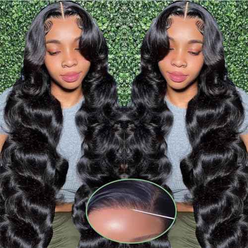 26 Inch Lace Front Wigs Human Hair 10A 6x4 Glueless Wigs Human Hair Pre Plucked Pre Cut Body Wave Lace Front Wigs Human Hair 180% Denisty HD Transparent Lace Frontal Wigs Human Hair For Black Women