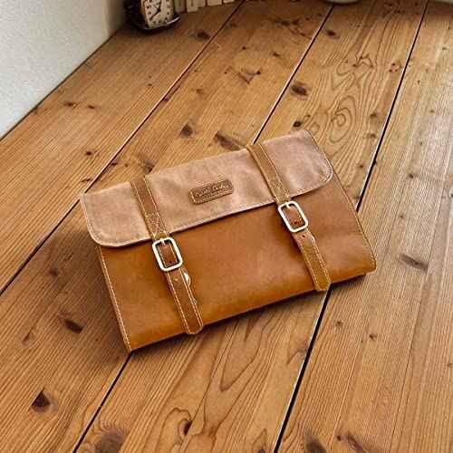 Gusti wash bag Leather-Rodney Toiletry bag wash bag sponge bag toiletries bag washbag make-up bag makeup bag cosmetic bag womens mens brown leather and canvas