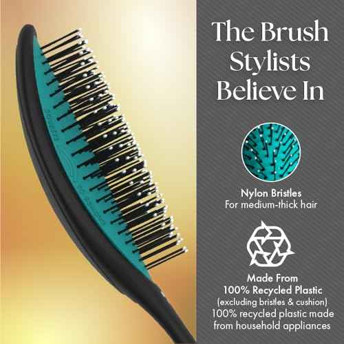 Olivia Garden OG Detangler Brush ? Removable Cushion, Gentle Scalp Massage & Detangling for Wet or Dry, Medium to Thick Hair
