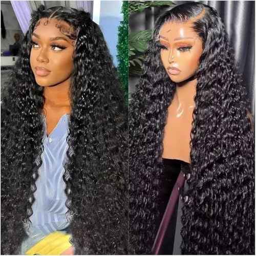 13x6 Full Lace Frontal Wig Water Wave Virgin Human Hair Wigs 200% 18 Inch Deep Wave 13x6 HD Full Lace Frontal Wigs For Black Women Wet and Wavy Wig