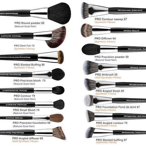 Bueart Design 36Pcs PRO Grade Natural Goat Hair Pony Bristles Makeup Brushes Set with Super Holder Professional-Grade Precision & Luxury Brush for beauty enthusiasts&professionals Makeup Artist