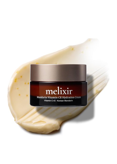 Melixir Mandarin Vitamin CE Hydration Cream, Niacinamide & Panthenol, Vitamin Capsules for Skin Radiance & Uneven Tone, Daily Face Moisturizer for Dry and Dull Skin, Korean Skincare (1.0 fl.oz./30ml)
