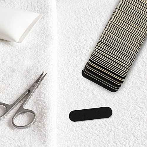 300 Pack Mini Nail File Bulk(180/240 Grit), Disposable Nail Files Double Sided Emery Boards Home or Professional Manicure Tools(Black)