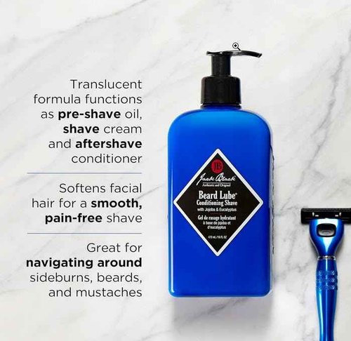 Jack Black Beard Lube Conditioning Shave - Mens Gifts, Beard Conditioner for Men, Beard Softener for Men, Mens Beard Care, Christmas Gifts for Men, Beard Gifts for Him, 3 Fl Oz (3-pack)