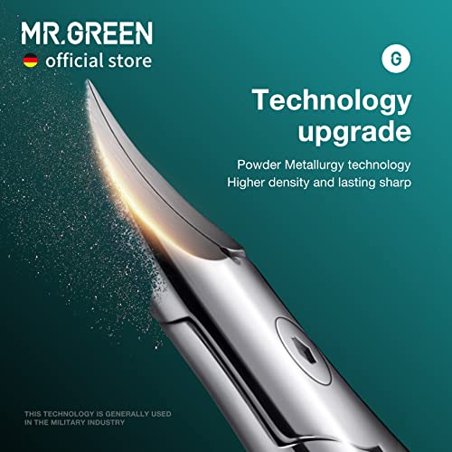 MR.GREEN Toenail Clippers Stainless Steel Ingrown Nail Cutter Thick and Hard Nails Pedicure Manicure Tools (Green+Nail Remover)