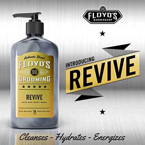 Floyd's 99 Revive 3 in 1 Men's Body Wash - Men's Shampoo, Body Wash, & Face Wash All-in One - Triple Action Formula - Moisturizing - 33 oz.