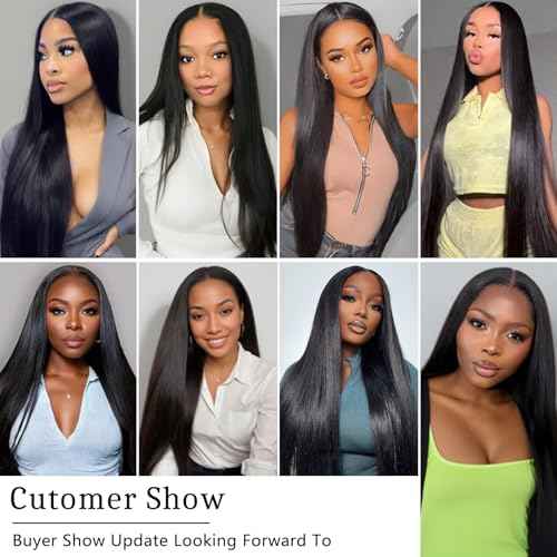 12A Human Hair Bundles Straight 28 28 28 Inch Brazilian Straight Human Hair for Women 100% Unprocessed Virgin Straight Hair Bundles Deals Hair Extensions Natural Color