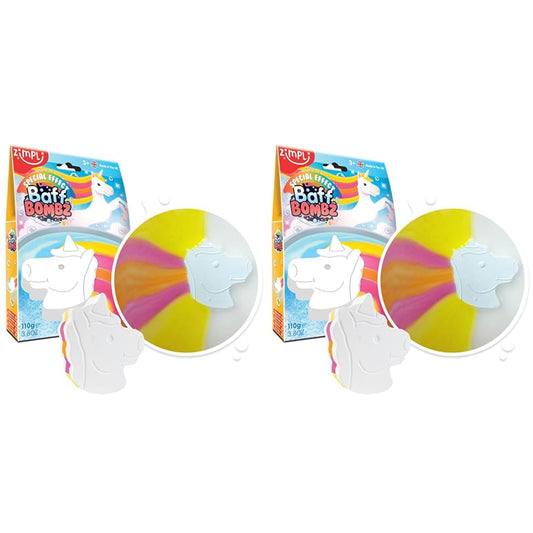 Large Unicorn Bath Bomb from Zimpli Kids, Magically Creates Multi-Colour Special Effect, Unicorn Birthday Gifts for Girls, Goody Bag Fillers for Children, Pocket Money Bath Toy, Organic & Moisturising