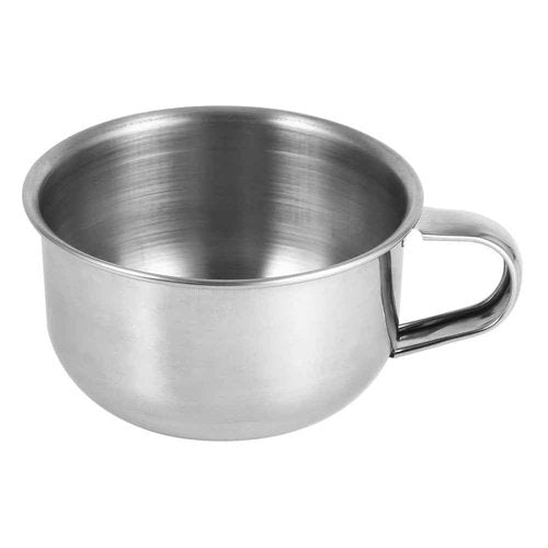 Haosie Shaving Soap Bowl Cup, Man Shaving Soap Bowl, 3.4inch Stainless Steel Soap Bowl with Handle, Metal Shaving Soap Mug Bowl Cup Shaver Cleansing Foam Tool for Man