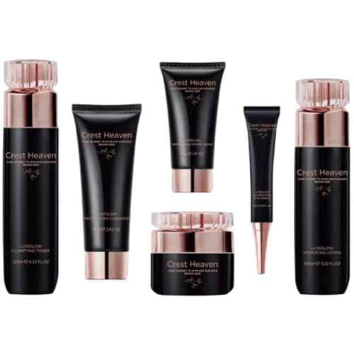 Women 6-Piece Facial Kit for Radiant Skin Care, Facial Care, Face Moisturizing and Anti-aging Skin Care luxeGlow