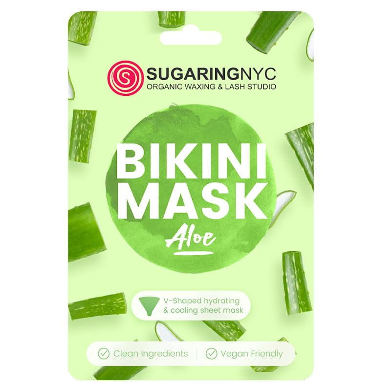 Sugaring NYC V-Shaped Bikini Collagen Gel Sheet Mask (Aloe Vera)