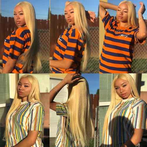 32 32 32 Inch Blonde Human Hair Bundles 613 Straight Bundle Blonde Straight 3 Bundles Brazilian Unprocessed Virgin Hair Extensions