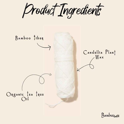 Bamboo White Dental Floss Refills (8 Spools), Eco-Friendly, Mint Bamboo Fiber, Vegan, Plastic-Free