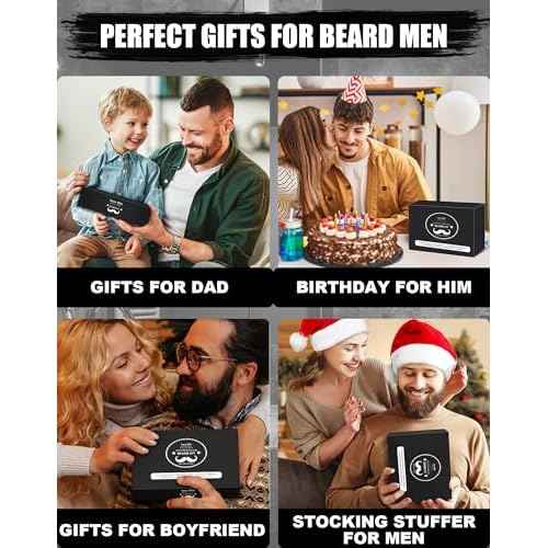 Beard Kit for Men Grooming & Care: with 2 Pack Beard Oils and Balm - Wash & Conditioner for After Shave Lotions Sandalwood, Brush and Comb Sets with Scissors, Valentines Fathers Gifts for Dad/Men/Him