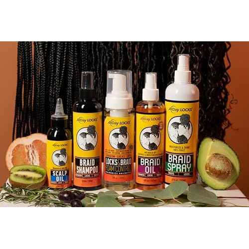 AllDay Locks Scalp Oil (4 oz) | Soothing, Nourishing Conditioner for Dry, Itchy Scalp | Sunflower, Lavender, Tea Tree Oil | Relieve Soreness & Tension in Braids, Locks, Twists, Cornrows | 4 oz