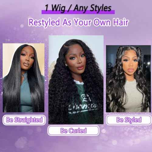 Body Wave Lace Front Wigs Human Hair 200 Density Frontal Wigs Human Hair 13x6 Hd Lace Front Wigs Human Hair Pre Plucked Brazilian Virgin Hair Glueless Wig 20 Inch Body Wave Wig for Women Natural Black