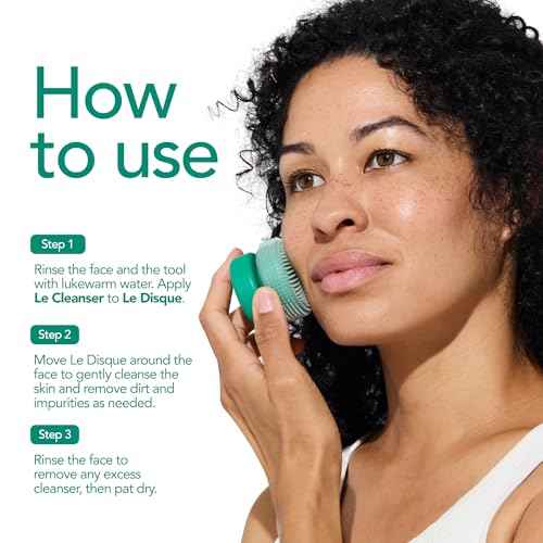 Dore Le Disque Silicone Facial Cleansing Tool ? Gentle Exfoliating & Massaging Skincare Accessory ? Soft Design for Daily Face Care & Product Absorption