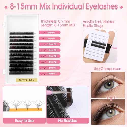 484 Pcs Lash Extension Kit for Beginners, Professional Eye Lashes Extension Kit