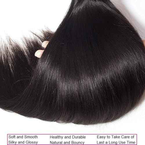 Straight Bundles Human Hair one Bundle 12A 100g/pack 30 Inch Brazilian Hair Single Human Hair Bundles Natural Black