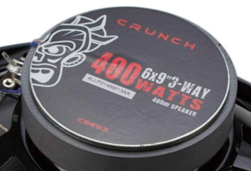 Crunch CS693 Full Range 3-Way Car Speaker, 6 x 9-Inch