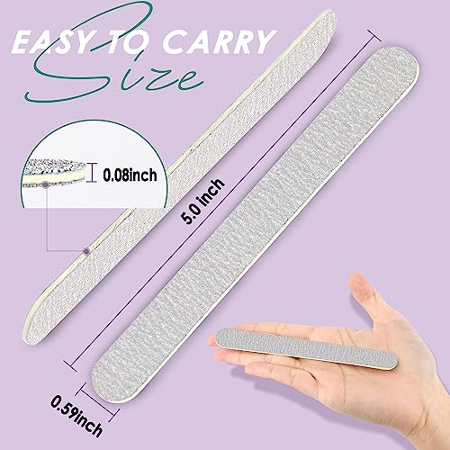 Professional Disposable Zebra Nail Files 100/180 Grit 5" Double Sided Emery Board Manicure Pedicure Tools 100Pcs