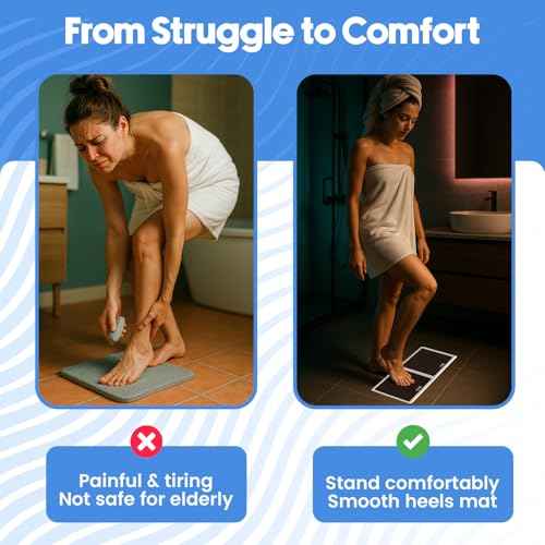 Premium Pumice Mat for Feet with 100 & 180 Grit Stones, Callus Remover and Exfoliator for Smooth Heels and Toes, Gentle Durable Foot Care Tool for at-Home Pedicure and Spa Softness