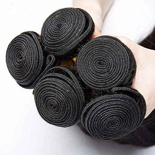 Hswpawk Hair 100% Unprocessed Brazilian Body Wave 1 Bundle Human Hair Natural Black Color Brazilian Body Wave Bundle Human Hair Weft (28 Inch)