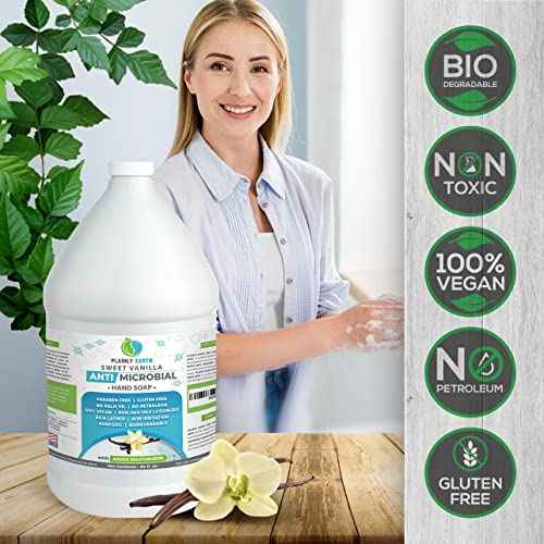 Antimicrobial Liquid Hand Soap (6 x 64 Oz) - Antibacterial Soap Refill - Hand Soap Refill Bottle - Cruelty Free Moisturizing Soap, Sweet Vanilla