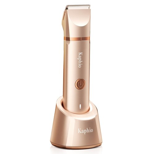 KAPHIO Bikini Trimmer for Women Pubic Hair: 2 in 1 Electric Razors for Women - Rechargeable Electric Shaver - IPX7 Waterproof Lady Shaver for Travel & Shower Use in Summer