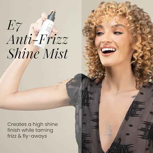 ALOXXI E7 Anti-Frizz Shine Mist, Dry Oil Hair Mist with 7 Essential Oils, Tames Frizz & Boosts Radiance, Safe for Color-Treated Hair, 3.4 Fl Oz