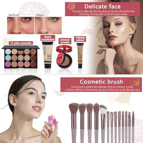 Makeup Set All in One Makeup Kit for Women, Makeup Sets for Teens, Christmas Makeup Gift Set for Teens Girls Women Teenagers, Makeup Kits for Girls Ages 10-12 13-15 14-16 Beginners Make up sets