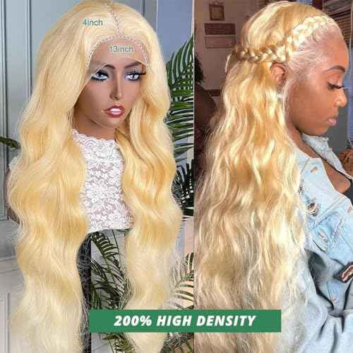 Sweetie 22 Inch 613 13x4 Lace Front Wig Human Hair 200% Density 12A Blonde Wig Human Hair Body Wave Lace Front Wigs Human Hair for Women HD Lace Glueless Wigs Human Hair Pre Plucked