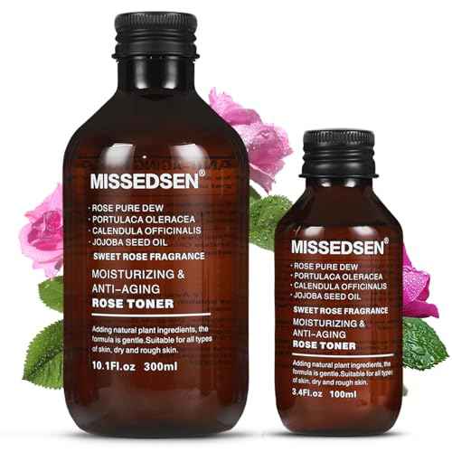 Rose Water Face Toner, Moisturizing & Anti-Aging for All Skin Types (13.5Fl Oz)