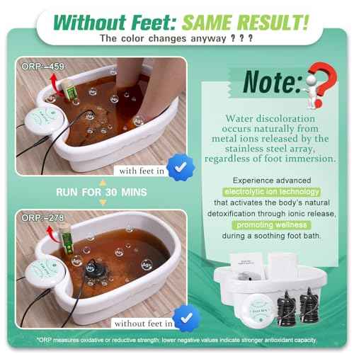 Ionic Foot Bath Detox Machine, Foot Detox Mahine for Salon, Beauty SPA Club with 2 arrays and basin(2 Arrays, 100 Liners) Green