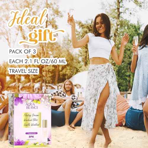 Body Spray Set for Women, Each 60ml/2.1 FlOz, Travel Size Womens Fragrance Body Spray, Three Scents - Vanilla Woodland, Lavender, Jasmine Raspberry