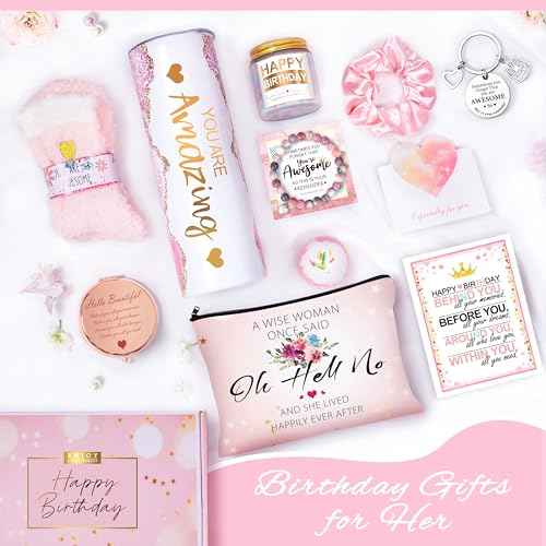 Birthday Gifts for Teen Girls, Best Friend Gift for Her, Happy Birthday Relaxing Spa Gifts Basket Self Care Gift for Mom, Wife, Girlfriend, Sister, Her, Friends, Coworker