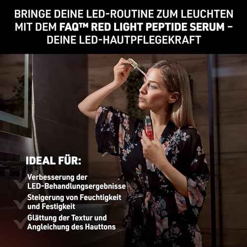 FAQ Red Light Peptide Serum ? Hyaluronic Acid & Peptide Face Serum for Women & Men, Hydrating Skin Care to Enhance LED Light Routines