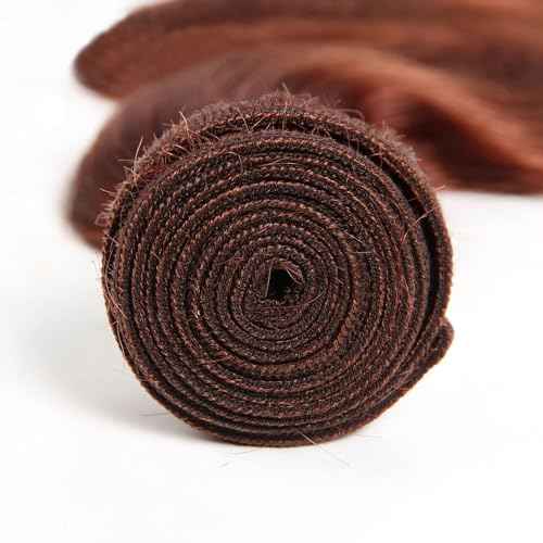 Auburn Human Hair Color 33 Reddish Brown Body Wave Bundles 30 32 34 inch Double Weft Brazilian Virgin Remy Hair Extensions Copper Red Silky Soft for Women