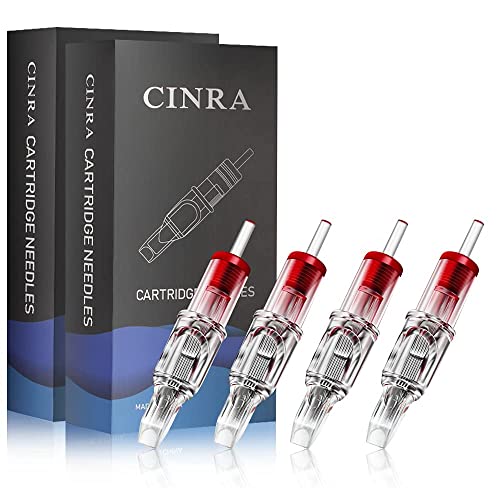 Tattoo Cartridge Needles, CINRA 40Pcs Tattoo Needles Mixed 5RM 7RM 9RM 11RM Curved Magnum Tattoo Machine Needles #12 Standard Rotary Tattoo Needles for Tattoo Kit Tattoo Supplies