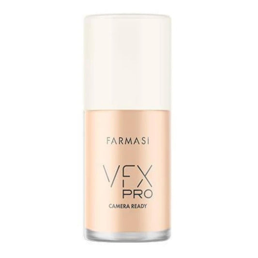 FARMASi VFX Pro Camera-Ready Liquid Foundation, Full Coverage Matte Finish, Lightweight Long-Wear, Oil-Free with Pore-Refining Sea-Water Formula, Non-Oxidizing Finish, 1 Fl Oz, 02 Ivory