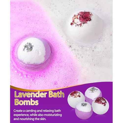Luxury Bath Gift Set for Women, 12 Pcs Relaxing Lavender Spa Gifts for Women, Self Care Gifts For Mom Wife Girlfriend Sister - Happy Birthday, Christmas, Valentine's Day, Mothers Day Gifts
