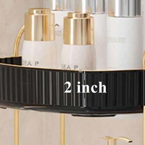 360° Rotating Makeup Organizer, Spinning Bathroom Organizer Countertop, Large Capacity Cosmetics Skincare Organizer for Bathroom Vanity Dresser Table (Black, 3 Tiers)