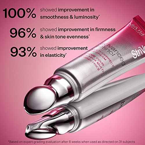 StriVectin Advanced Retinol Discovery Kit with Retinol Night Moisturizer, 1 oz, Multi Correct Eye Cream 0.5 oz, 2 Piece Kit for Wrinkles and Fine Lines